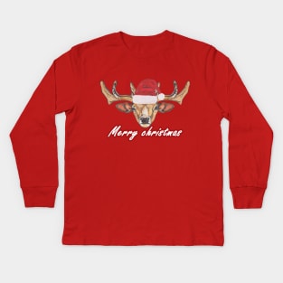 Christmas deer Kids Long Sleeve T-Shirt